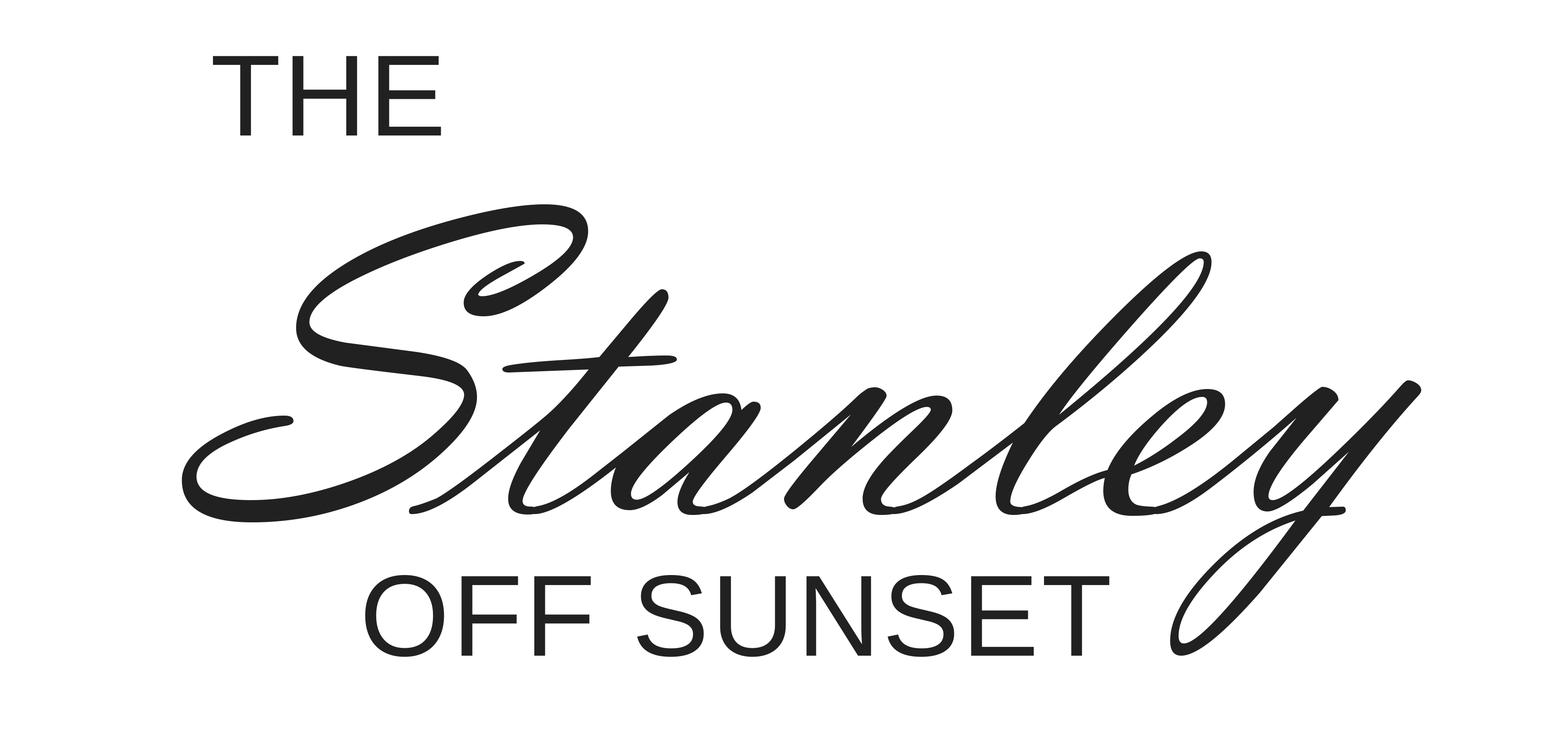 The image displays the text "The Stanley Off Sunset" in a stylized font.